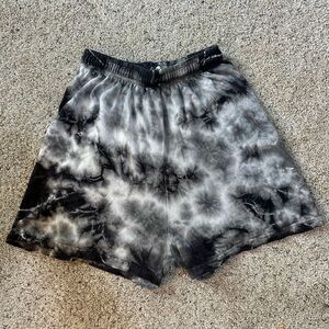 Urban Outfitters Women’s Black, Gray, & White Tie-Dye Shorts